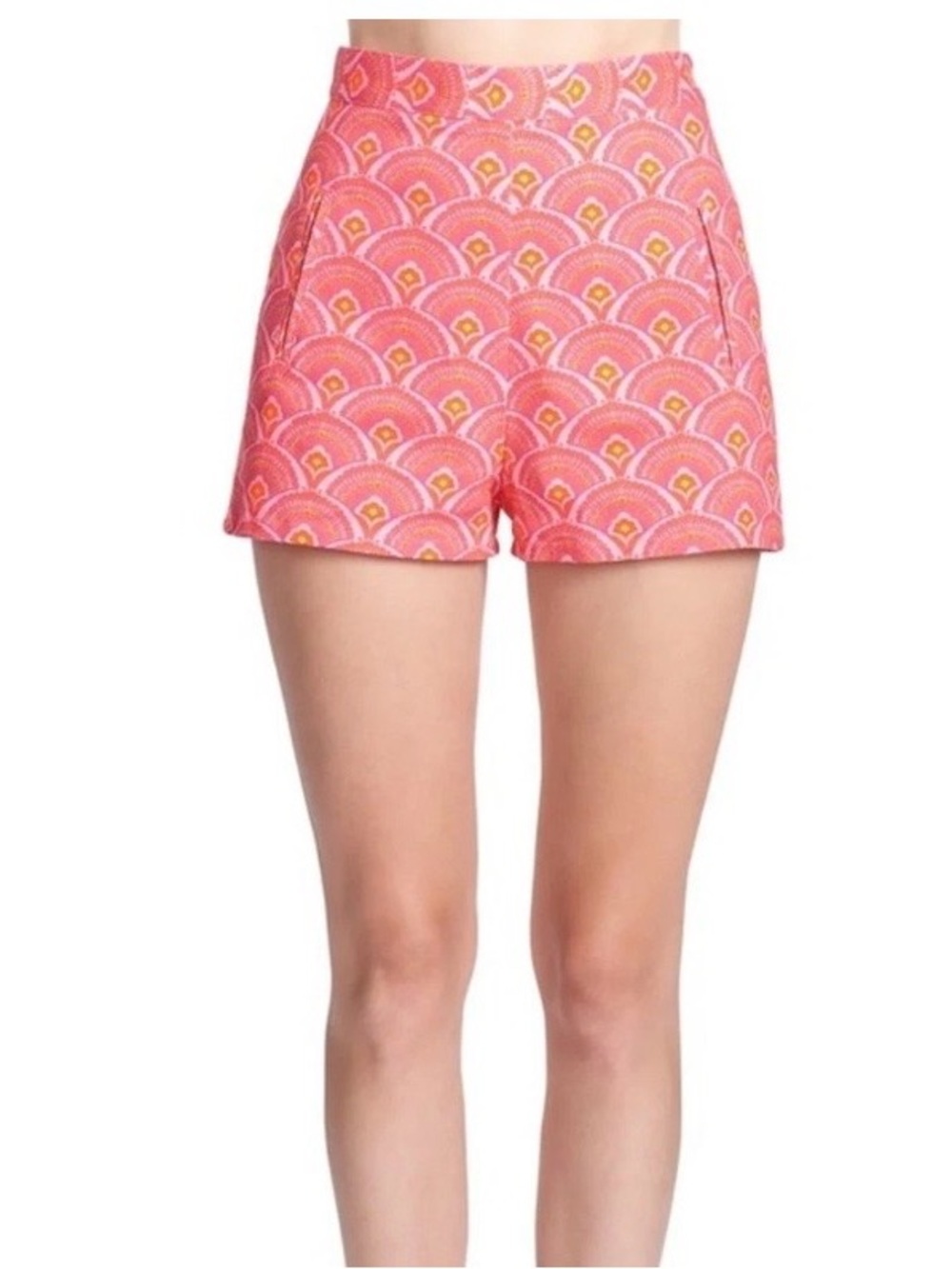 Corey Lynn Calter High-Waist Pink Patterned Shorts